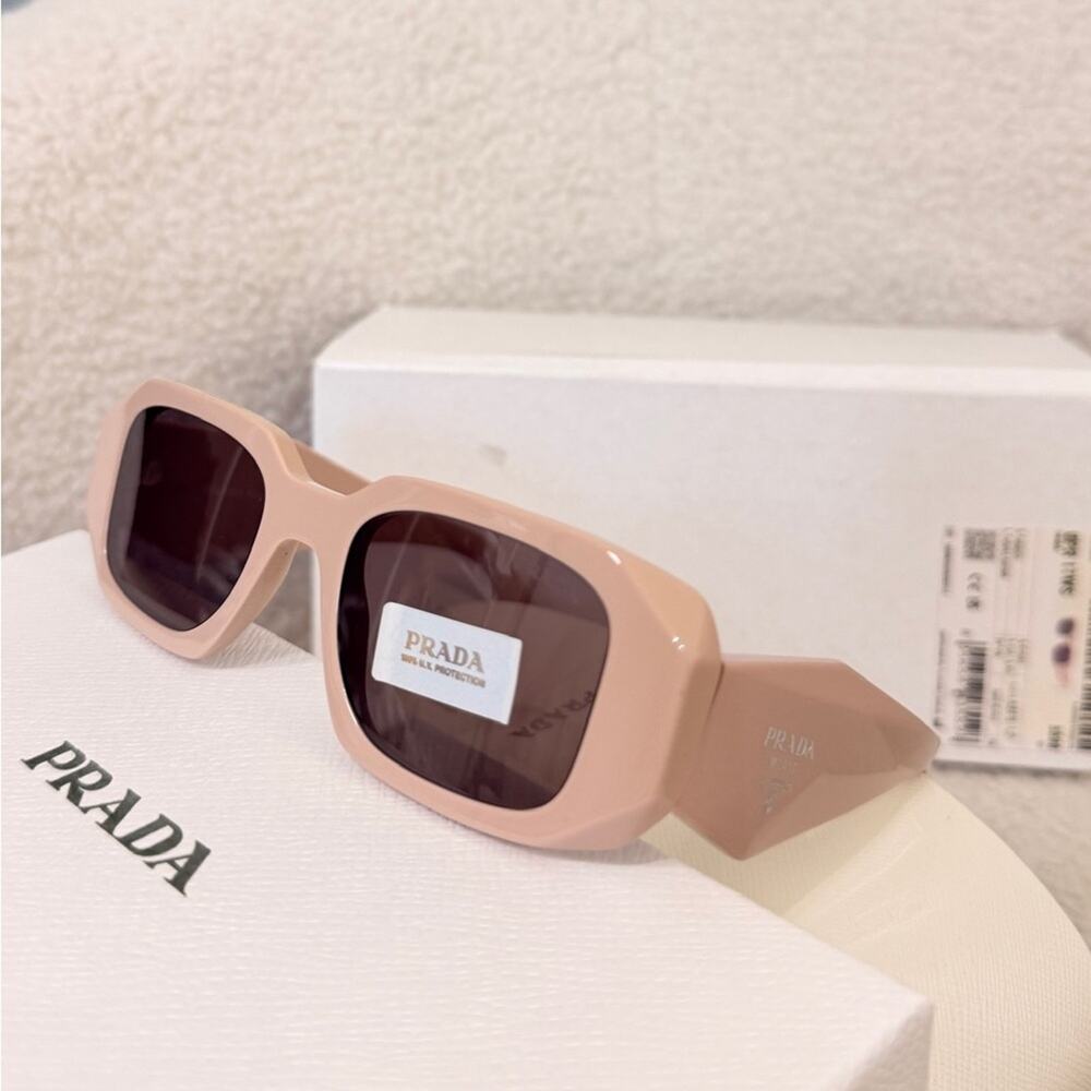 Prada Runway oversize-frame sunglasses Nude new - Picture 4 of 7